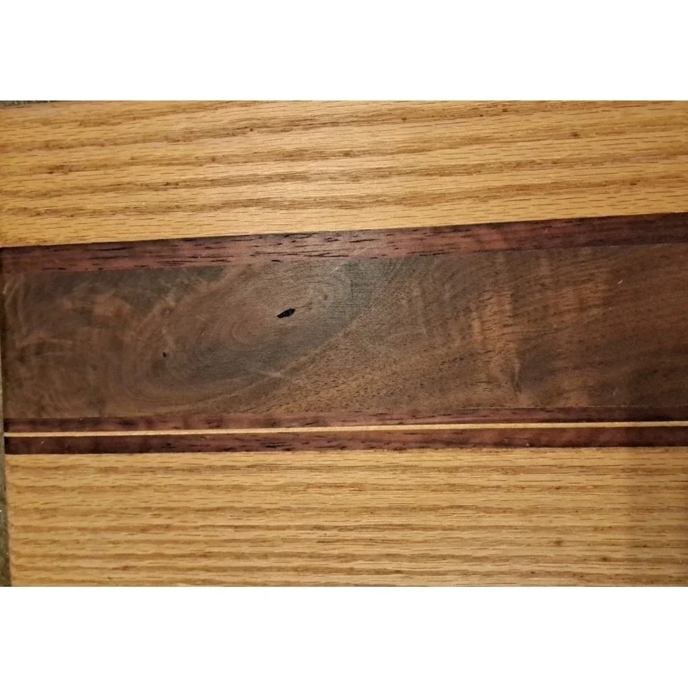 Handcrafted‎ Wooden Cutting Board 6 Hand Carved Wooden Knives.  Signed By Artist